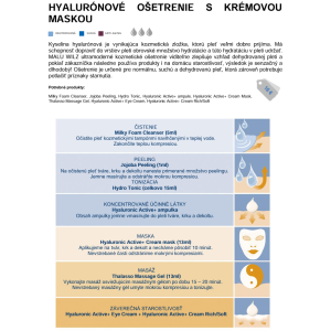 A. Manuál Hyaluronic Active+ ošetrenie s krémovou maskou 
